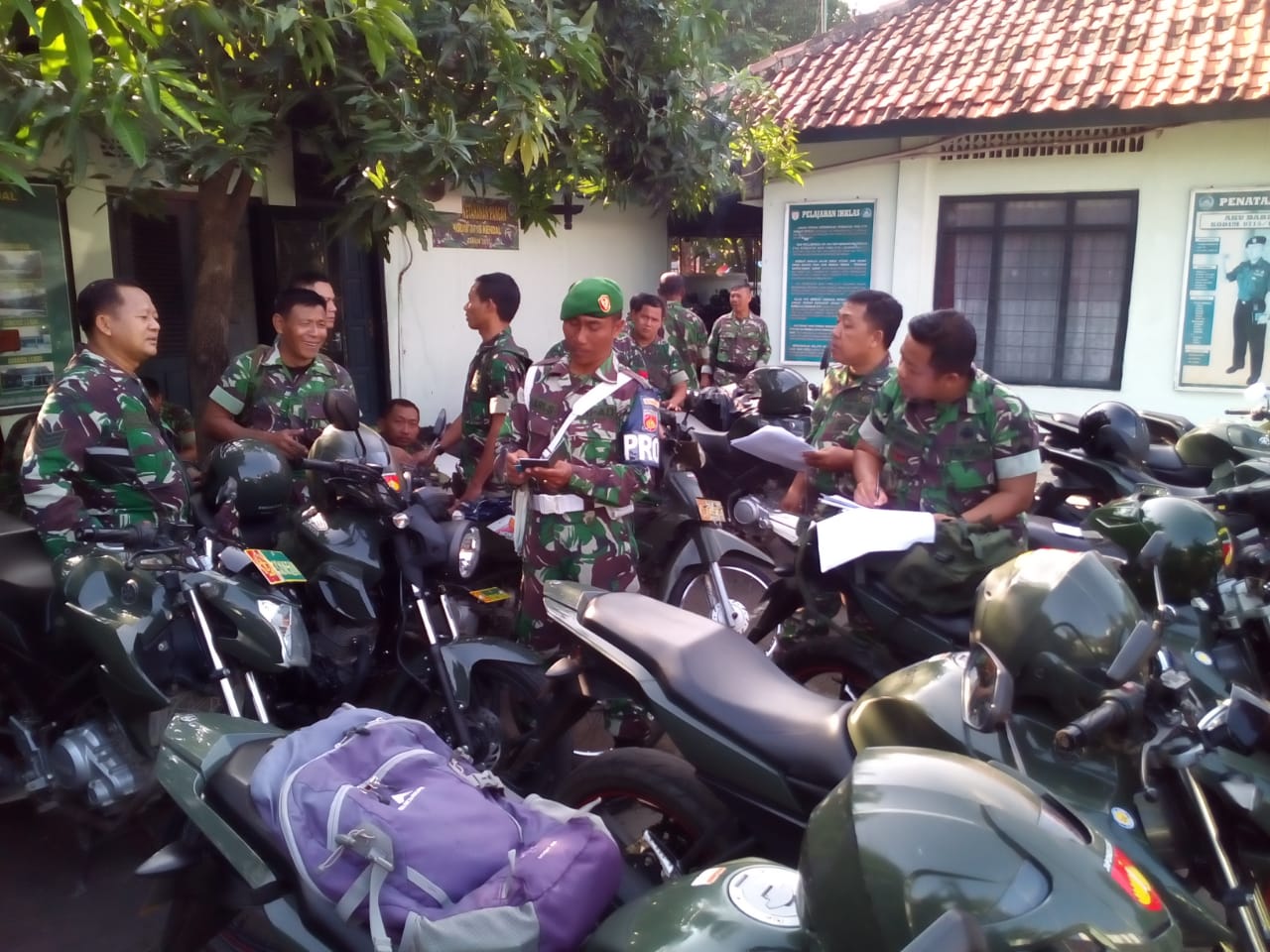 Kodim Kendal Laksanakan Pemeriksaan Kendaraan